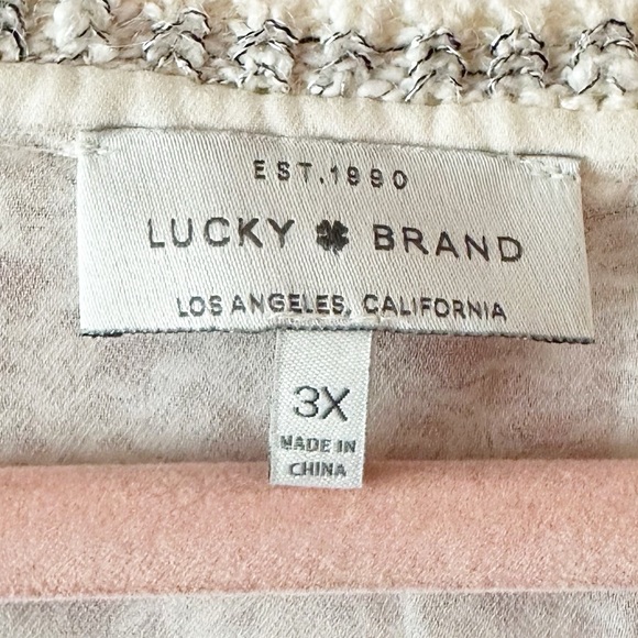 Lucky Brand Chevron Metallic Sweater 3X - Picture 4 of 10